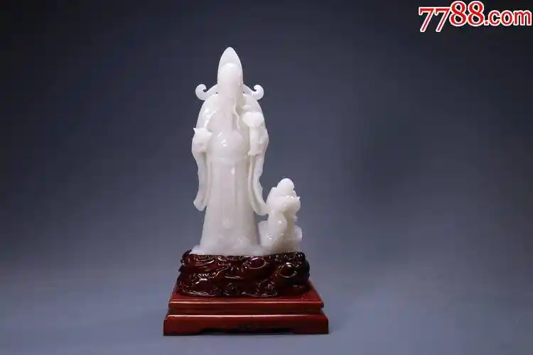 和田玉财神摆件