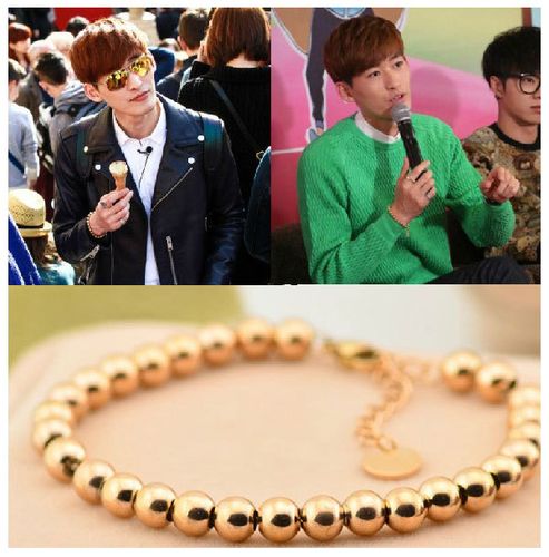 张翰同款手链 不一样的美男子 花儿与少年 杉杉来了 钛钢圆珠手链