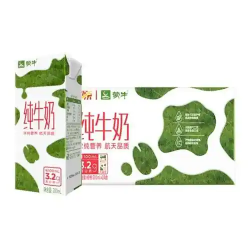 京东极速版京东超市蒙牛纯牛奶全脂200ml24包