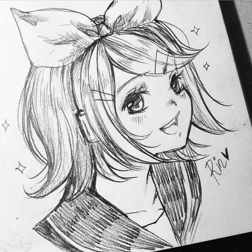 16岁二次元少女用铅笔描绘灵动的67动漫人物