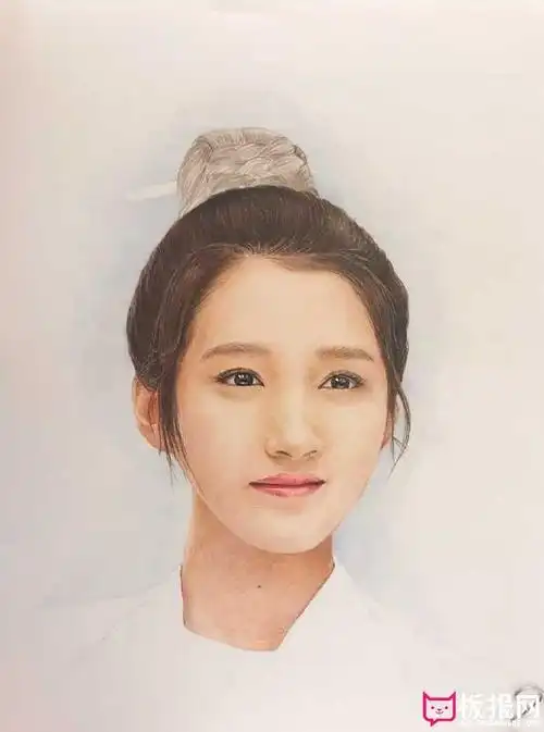 简单的人物彩铅画教程,关晓彤彩铅画图片