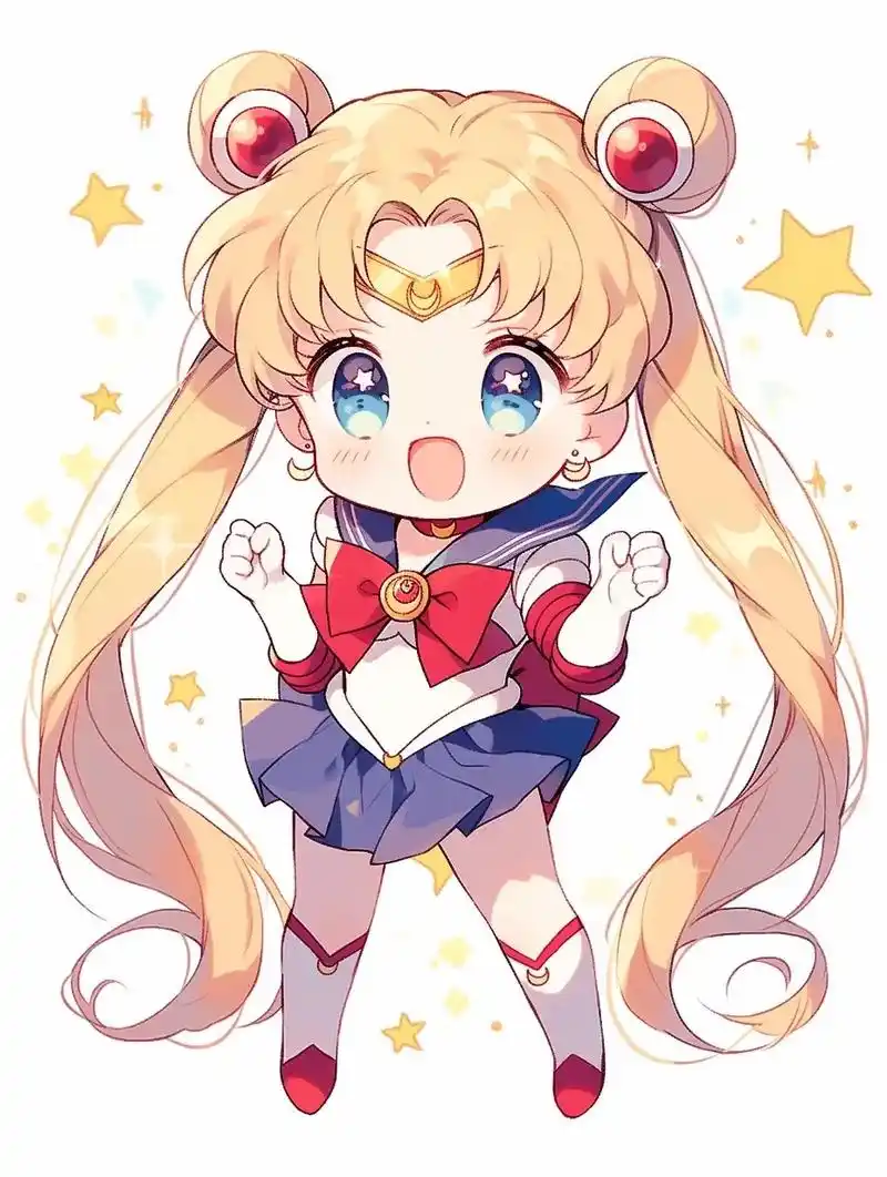 q版美少女战士～#ai绘画 #美少女战士#水冰月 #小小兔  - 抖音