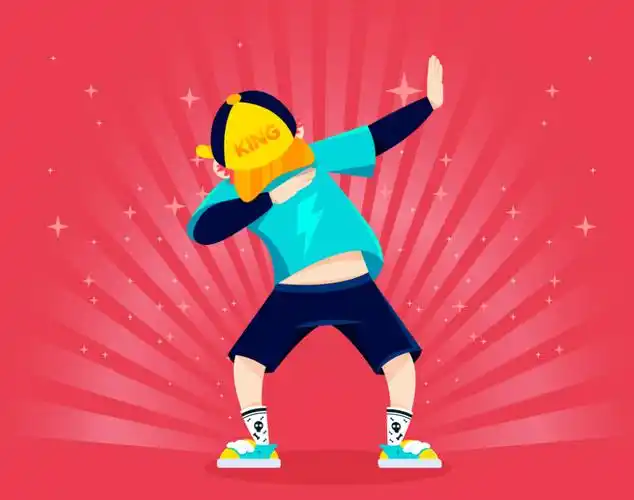 跳舞的小男孩插画(舞蹈,街舞,表演,男孩)儿童插图_北极熊素材库