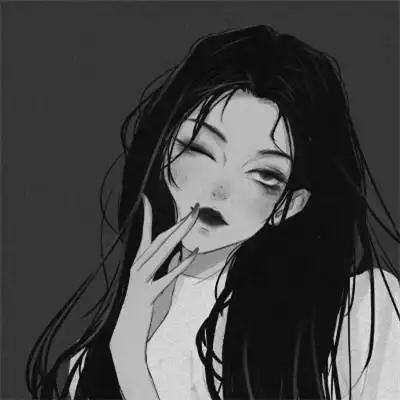 黑白拽姐头像动漫