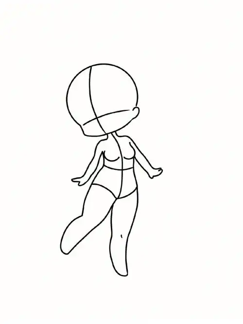 一起学画吧q版人物姿势4