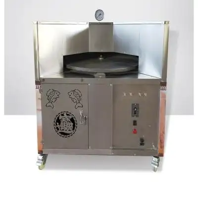 烧饼机全自动万能转炉燃气烧饼炉子不锈钢小吃设备商用烤饼机