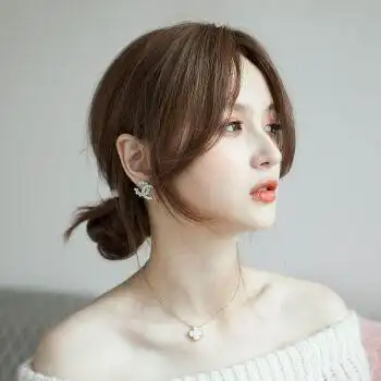 空气八字刘海假发片中分刘海微卷一片式无痕自然仿真发头顶补发女