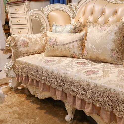 沙发垫欧式布艺防滑四季通用高档奢华美式家用真皮沙发坐垫套全盖