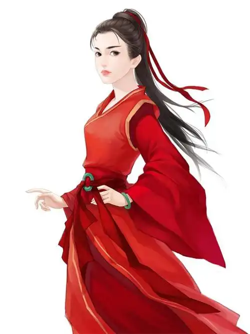 tt喜欢的抱走古风红衣壁纸插画妖孽美女剑三