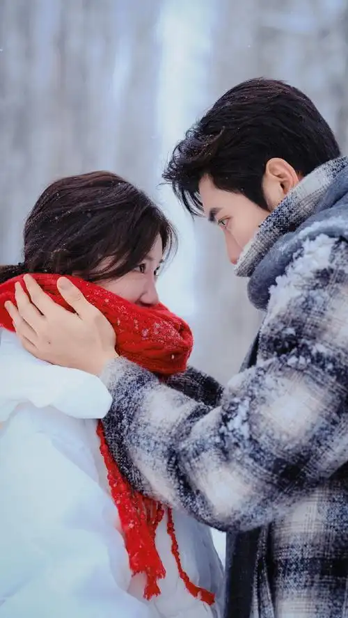 毛晓彤王子异雪地情侣装##毛晓彤王子异雪景随拍