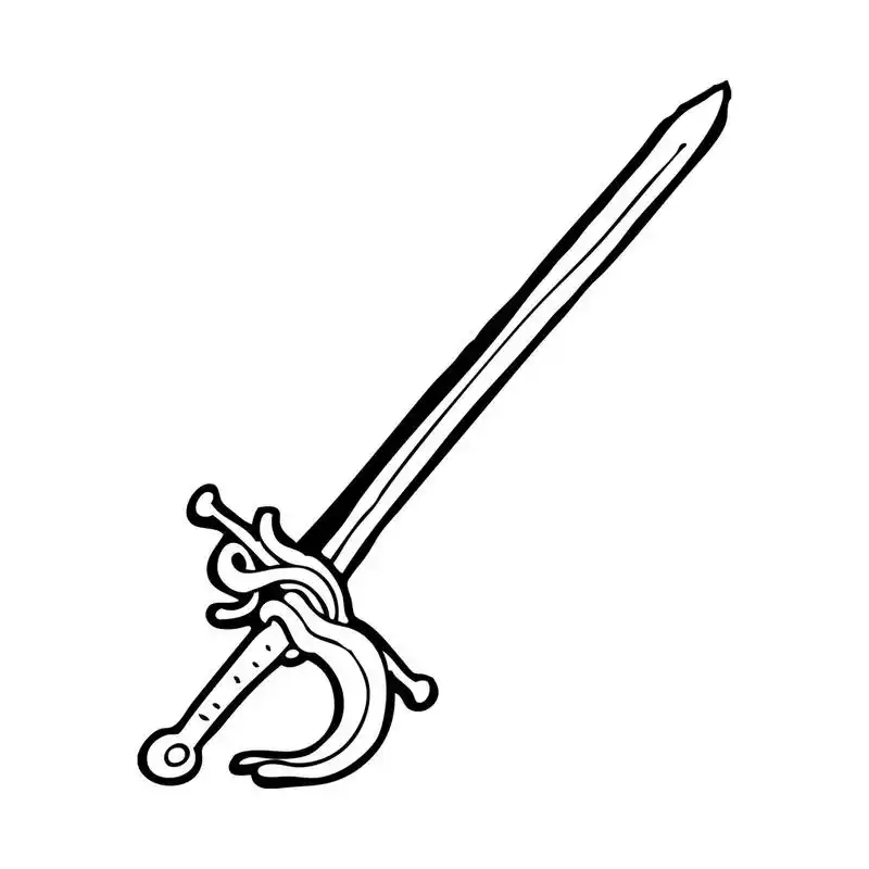 刀剑,向量,在白色背景上的卡通剑