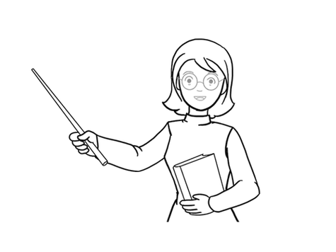 各种类型的老师简笔画图片