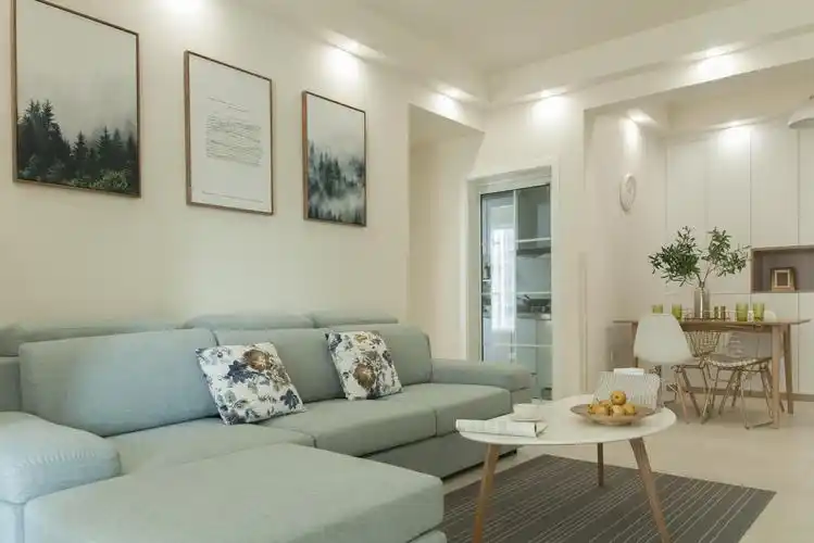 70平现代简约清新淡雅两居室装修效果图_二手房装修|旧房翻新|旧房