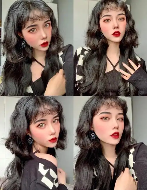 今日自拍姿势"改良版卷发公主切烫发羊毛卷