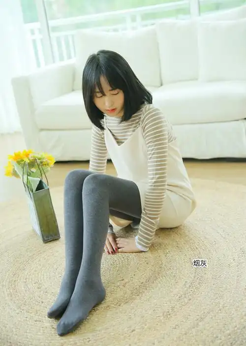 温暖显瘦收小腿400d 加绒厚款棉春秋季连裤袜条纹美腿打底袜子女