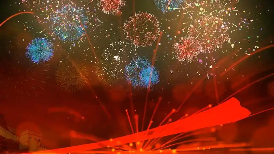 我和我的祖国led视频背景舞台演出大屏红歌红旗背景led视频素材