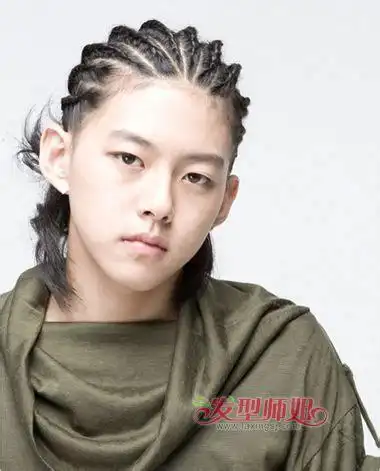 男生扎小辫子的发型需要留多长头发怎么给理发师说?