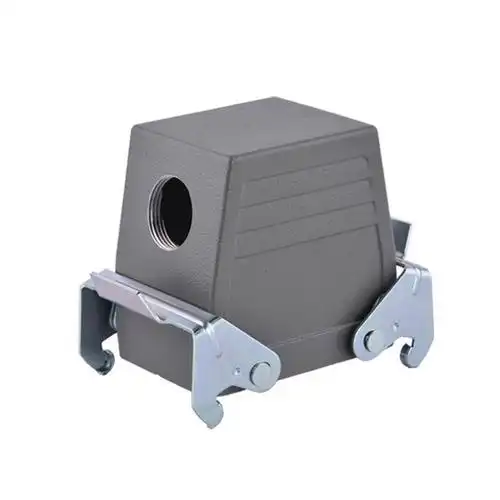 重载连接器h32a侧出双扣上工业插座h32aso2lm25wevel威乐连接器