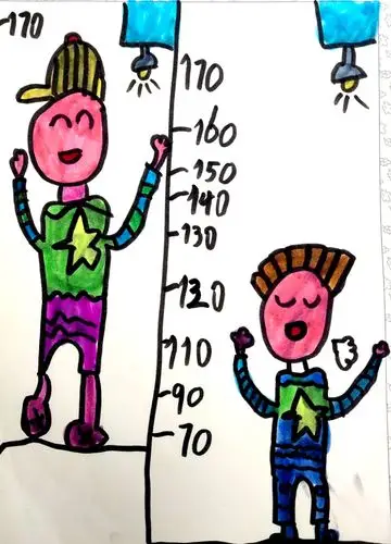 小学美术老师的幸福时刻,学生课堂作业(十)《我长高了》 - 美篇