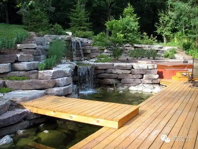 50款·各式各样的自然式叠水-景观设计-筑龙园林景观论坛