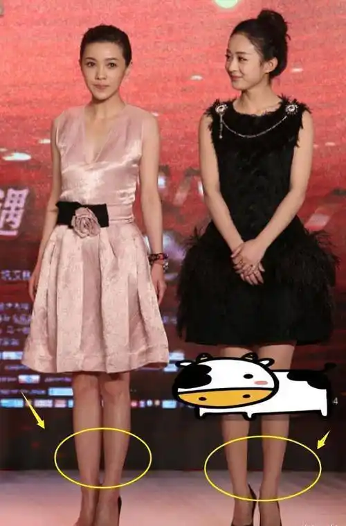 原创郭采洁158cm赵丽颖165cm当两人站一起差距都在腿上了