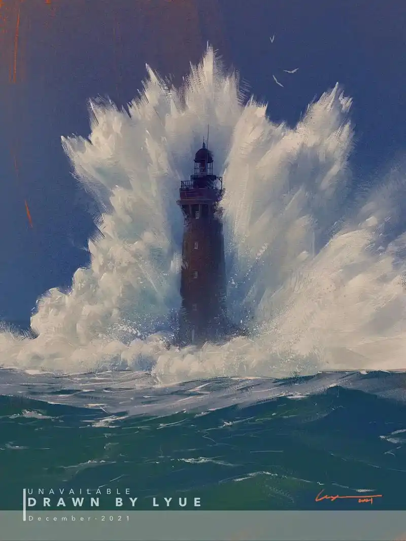 我想去远方～最近画的ipad风景插画～ #抖音图文来了 #p - 抖音