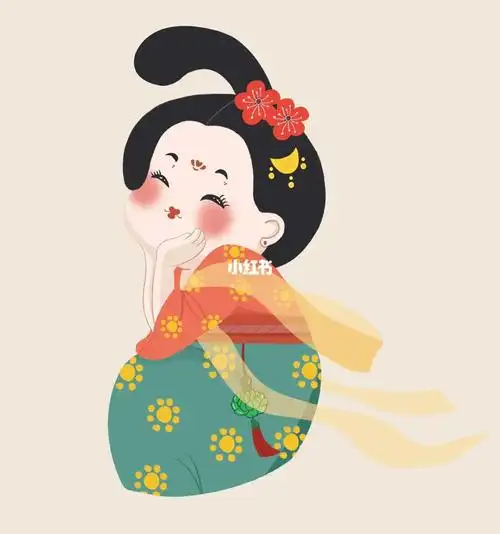 q版  #唐朝妆容  #唐朝  #唐宫仕女图   #唐装汉服  #插画