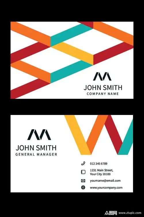 个性简约时尚创意名片设计模板