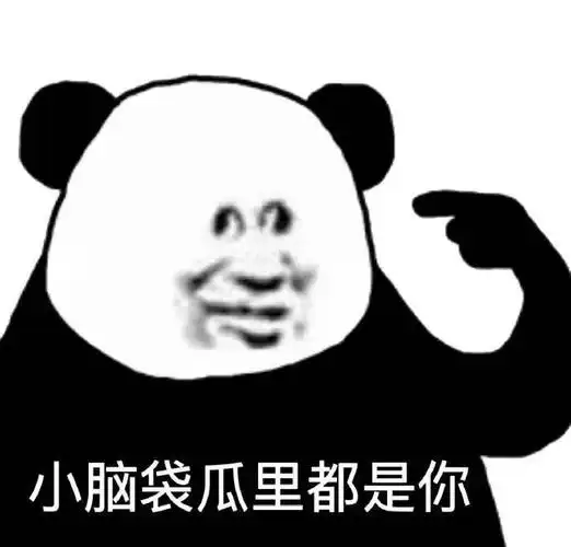 小脑袋瓜里都是你沙雕熊猫头表情包-表情包网站