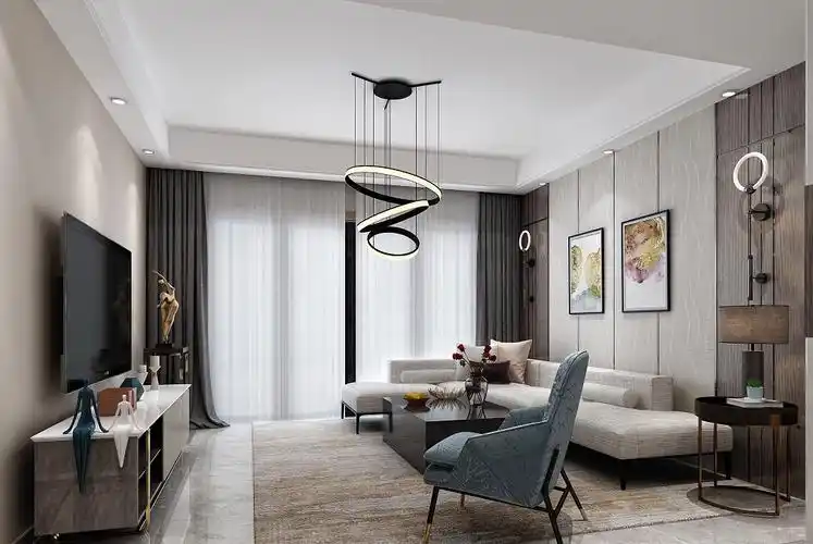 虹口浦江名邸120平中式风格三房装修效果图