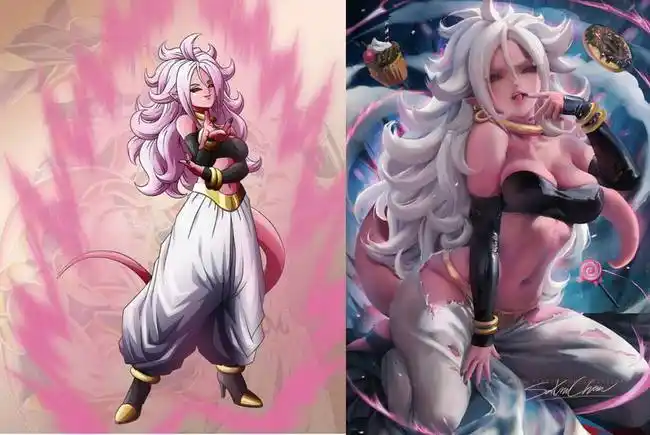 当龙珠中的美女都变成写实风格后,18号风韵犹存!布尔玛超性感!