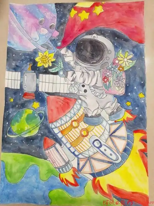 环江14岁女孩绘画作品上"天宫"-广西新闻网