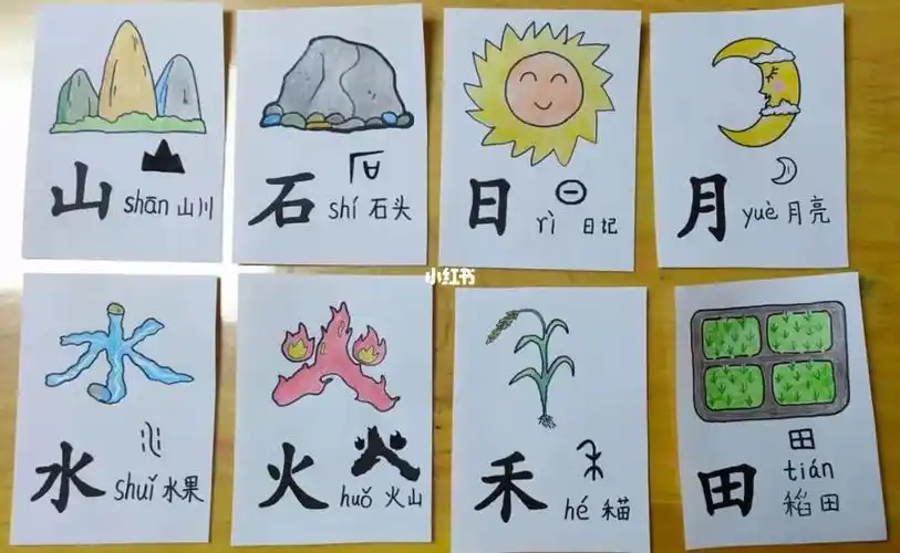 识字卡片手绘