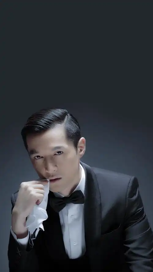 胡歌搞怪帅气西装写真图片手机壁纸