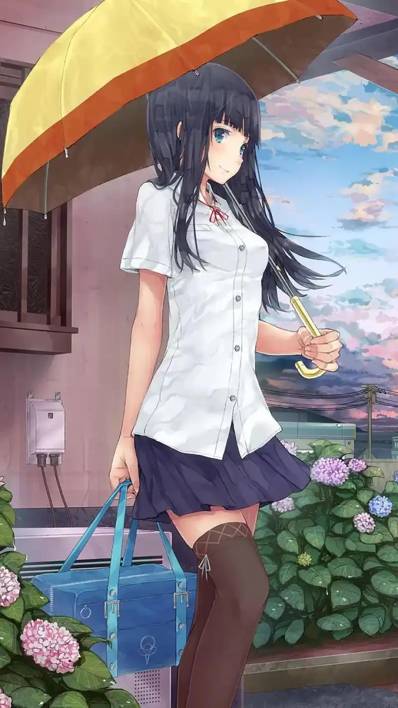 下面的侧身校服少女走路的漫画你看可以用不?