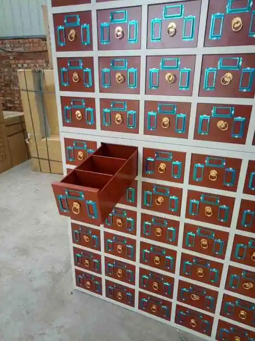 钢制中药柜调剂台药柜中药架配方颗粒柜药柜多斗柜仿古中药柜金属