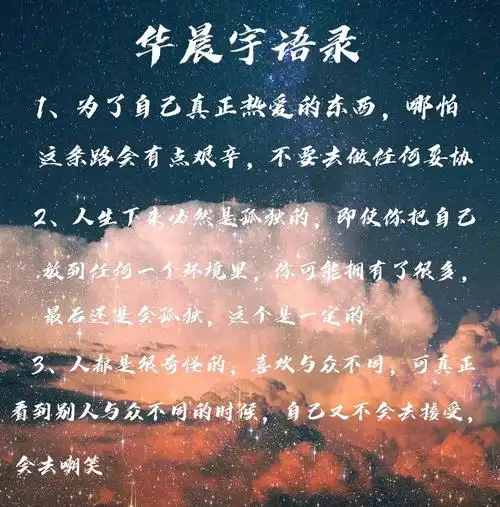 华晨宇宝藏语录