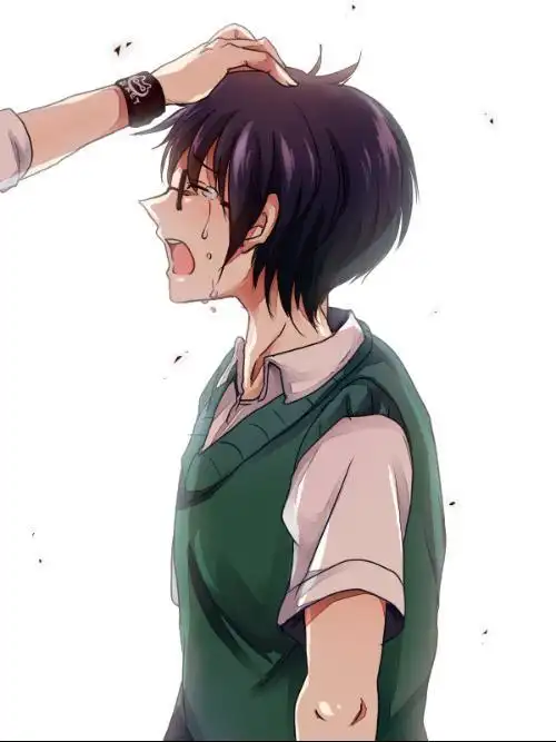 动漫男生哭啊哭的图片