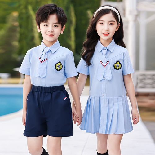 校服套装小学生夏季学院英伦风班服儿童短袖幼儿园园校服