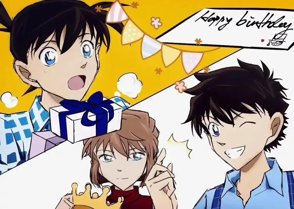 新一 お誕生日おめでとう#工藤新一 #帅就完事了 #图片来自 - 抖音