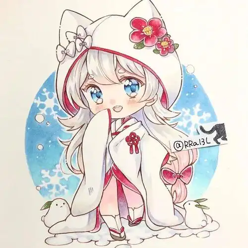 马克笔手绘 | 超萌超可爱q版马克笔动漫手绘,没有你绝对不行