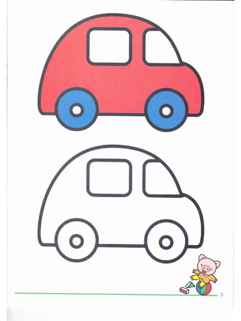 幼儿园小班|简笔画涂色素材120张🉑打印 宝妈们赶快收藏起来!宝宝早