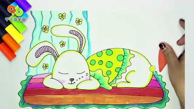 动物简笔画:做白日梦的小兔子