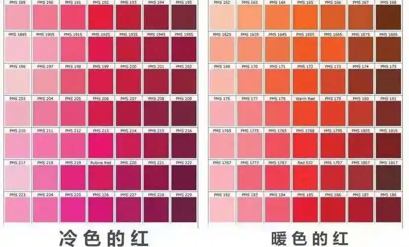 红色分冷色系和暖色系,而不同的肤色适合不同的色系.