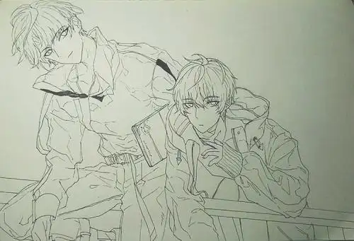 临摹了一个朝俞,可能画得不是很.