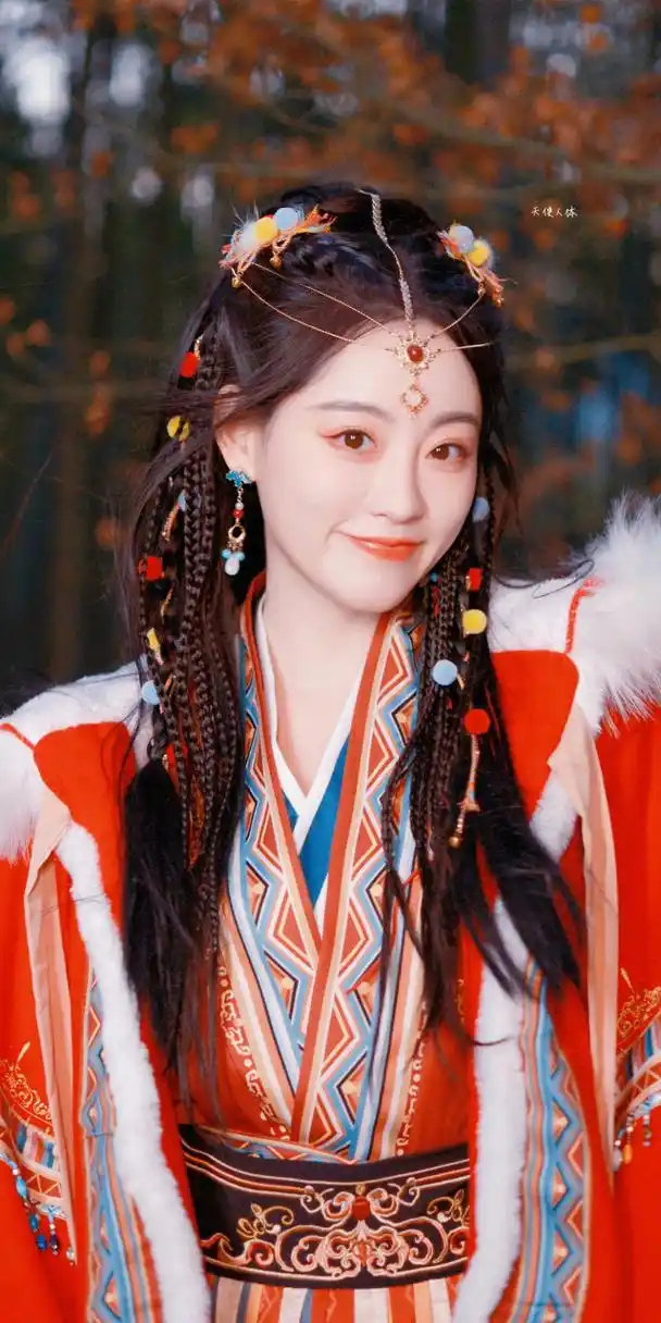 祝绪丹bambi红斗篷古风写真壁纸