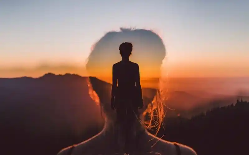 唯美人像多重曝光创意高清桌面壁纸