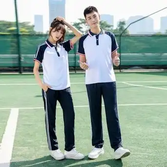 夏季新款中学生班服套装休闲学院风短袖初中高中生运动会校服定制