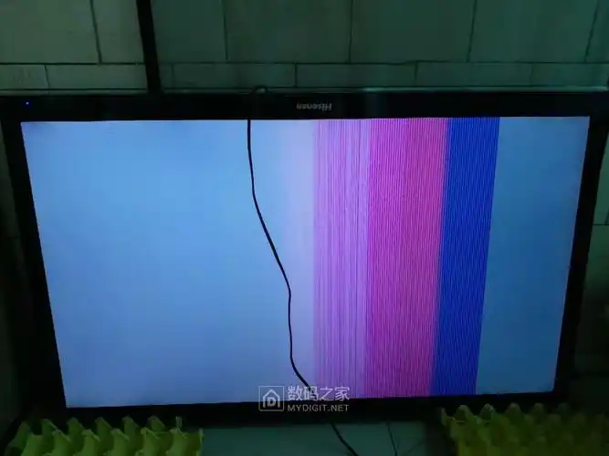 废品站的海信液晶电视,排线和排线座腐蚀,换排线后有彩条,继续求助