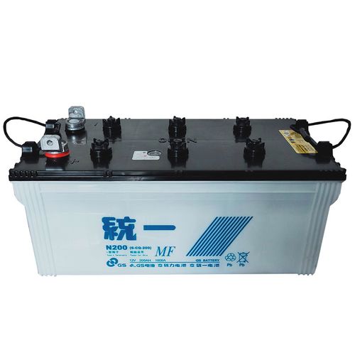 统一12v200ahgs统一汽车免维护6qwlz200适配重型卡车大货车船舶堆高车